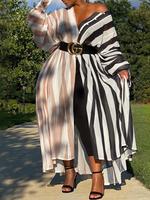 Slim-Fit Striped Dress(Belt Not Included) HWULYU3KTB