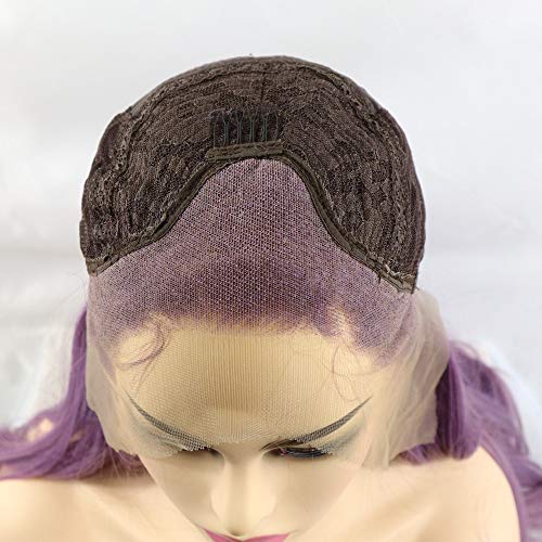 PURPLE Glue-less Loose Wave Cosplay Wig Heat Resistant Synthetic Lace Front Wig Long Wigs For Black Women : Beauty